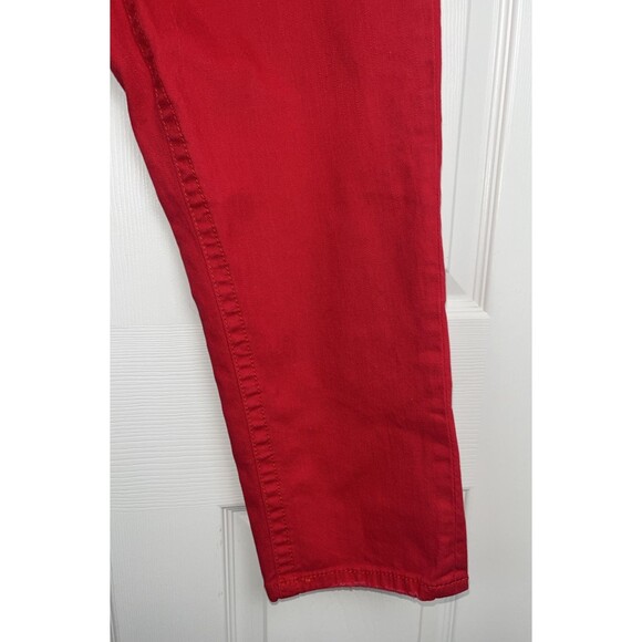 Seven7 Red Capris Women's 12 Crop Pants Clean Flat Front Stretch Summer - Picture 4 of 16